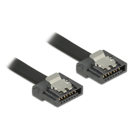 DeLOCK 0.7m SATA III câble SATA 0,7 m SATA 7-pin Noir