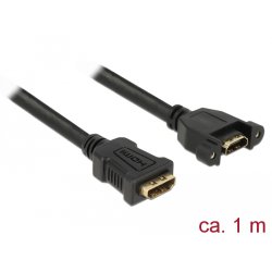 Delock Kabel HDMI-A Buchse HDMI-A Buchse zum Einbau 4K 30 Hz 1 m