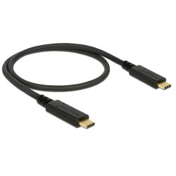 DeLOCK 85529 USB cable USB 3.2 Gen 2 (3.1 Gen 2) 0.5 m USB C Black