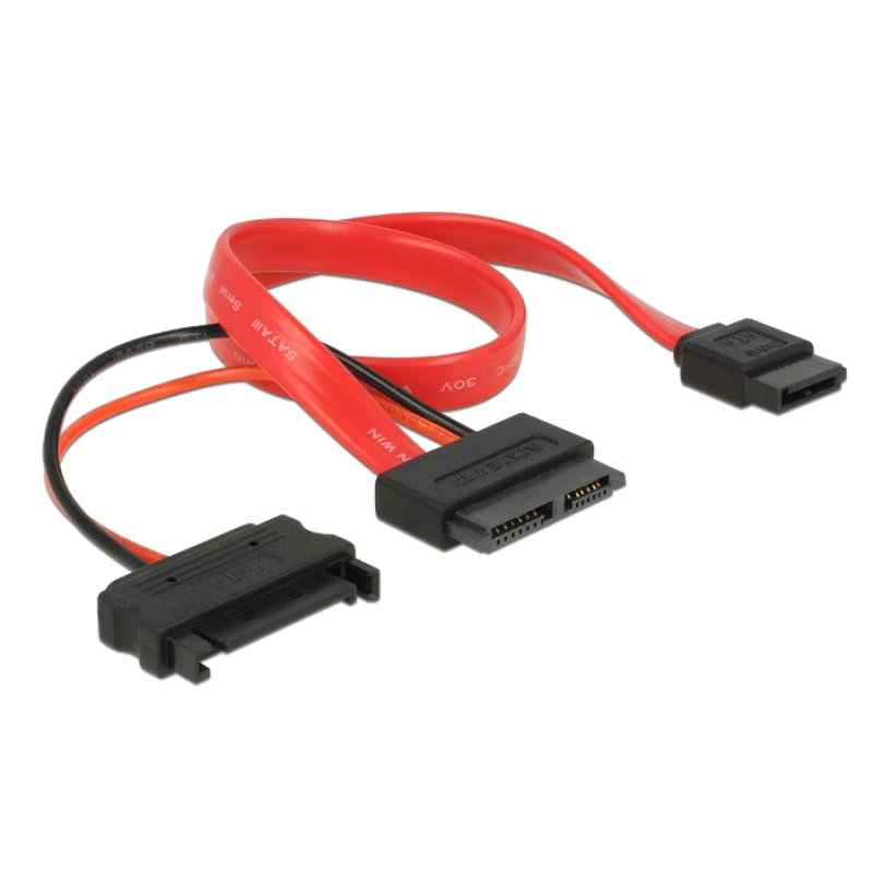 DeLOCK 0.3m SATA câble SATA Rouge