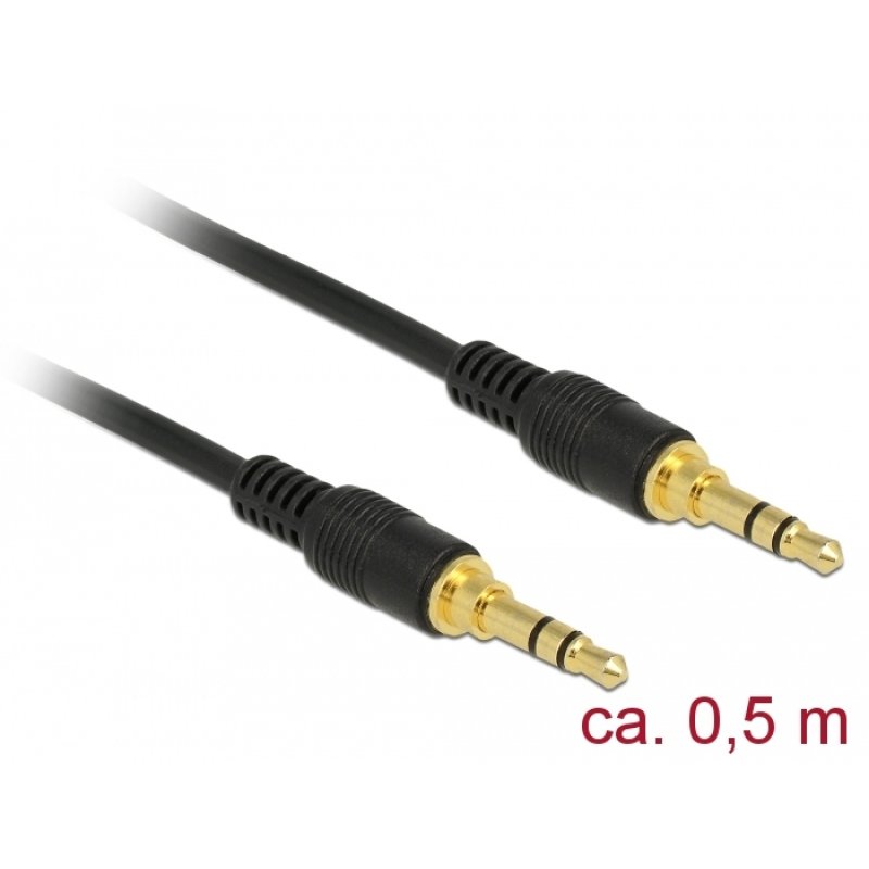 DeLOCK 85545 audio cable 0.5 m 3.5mm Black