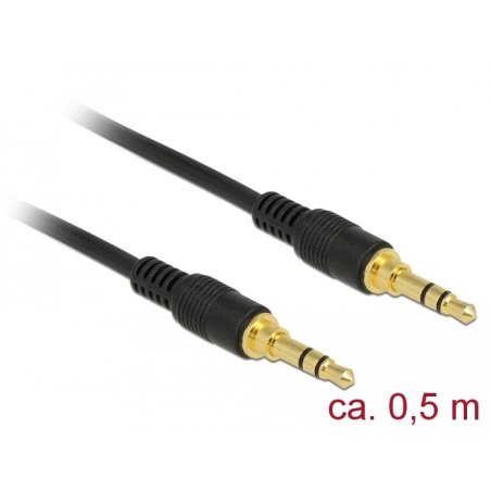 DeLOCK 85545 câble audio 0,5 m 3,5mm Noir