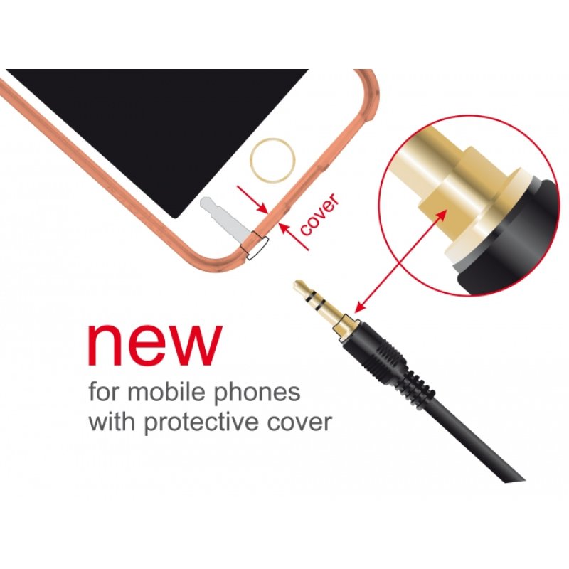 DeLOCK 85545 audio cable 0.5 m 3.5mm Black
