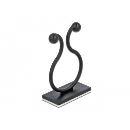 DeLOCK Serre-câble avec pied adhésif, noir, 10 unités