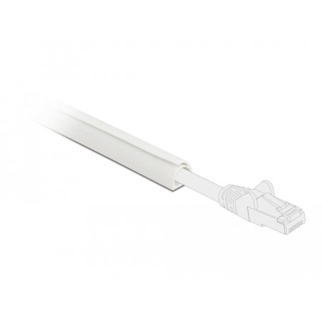 DeLOCK Cable Duct Mini self-closing self-adhesive 12 x 12 mm - length 1 m white