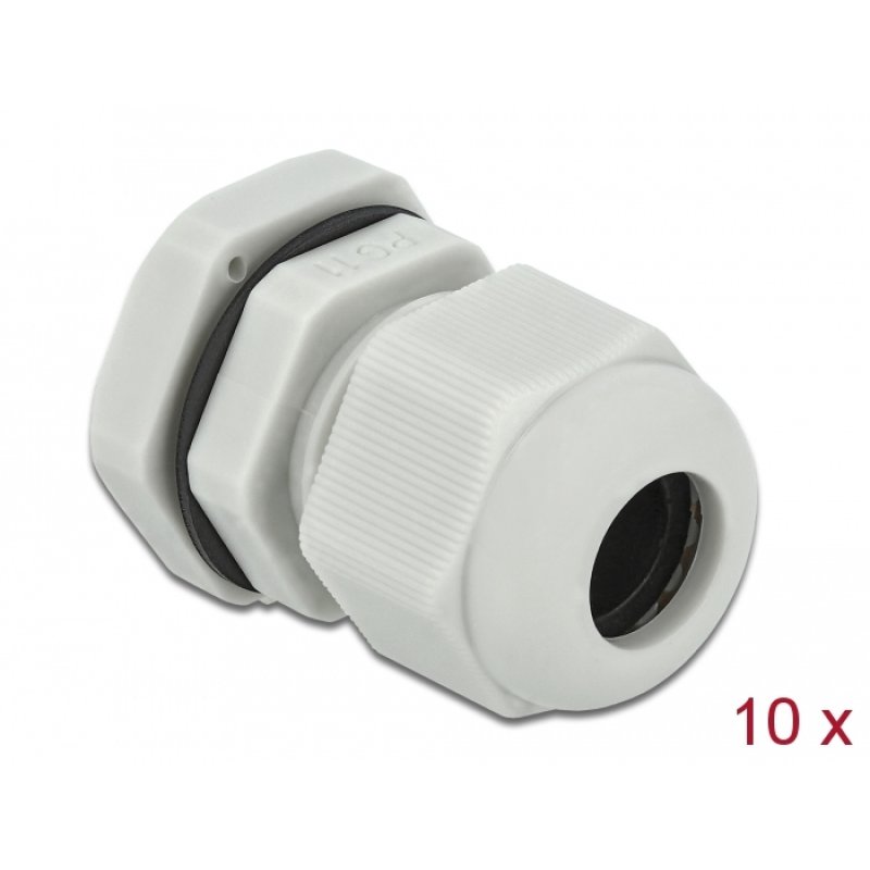 Delock Kabelverschraubung PG11 10 Stück grau