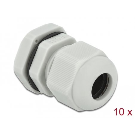 DeLOCK Presse-étoupes PG11 10 unités gris