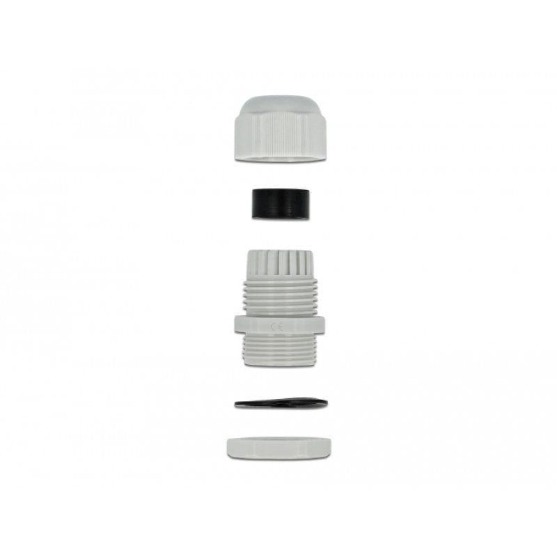 DeLOCK Cable Gland PG11 10 pieces grey