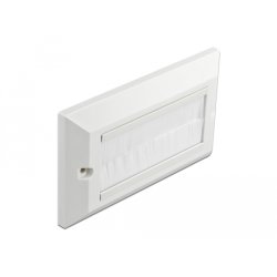 Delock Kabelmanagement Abdeckblende 146 x 86 mm mit weißen Bürstenstreifen