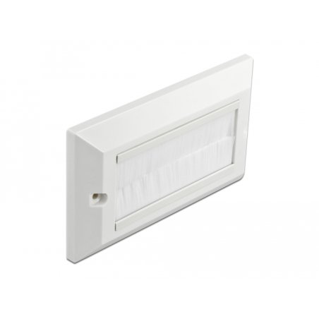 Delock Kabelmanagement Abdeckblende 146 x 86 mm mit weißen Bürstenstreifen