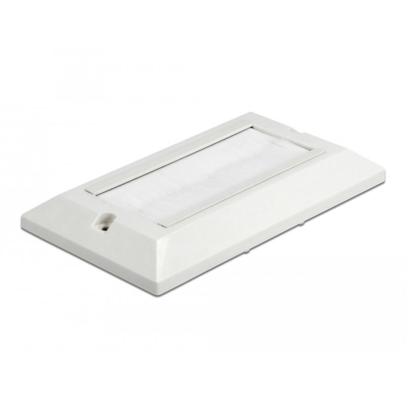DeLOCK Cable Management Cover 146 x 86 mm with white Brush Strips
