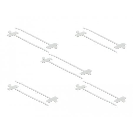 Delock Kabelbinder mit Beschriftungsfeld L 100 x B 2,5 mm weiß 10 Stück