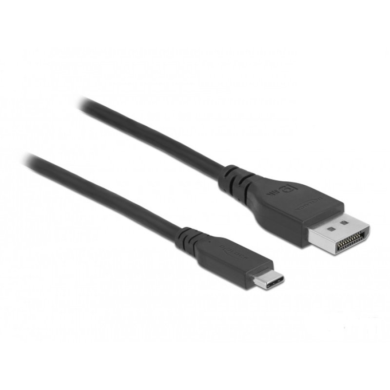 DeLOCK Câble bidirectionnel USB Type-C à DisplayPort (Mode DP Alt) 8K 60 Hz, 0,5 m DP 8K certifié