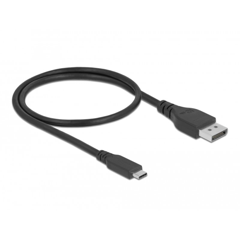 Delock Bidirektionales USB Type-C™ zu DisplayPort Kabel (DP Alt Mode) 8K 60 Hz 0,5 m DP 8K zertifiziert
