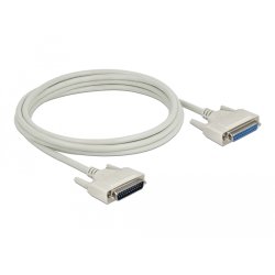 Delock Serielles Kabel D-Sub 25 Stecker zu Buchse 3 m