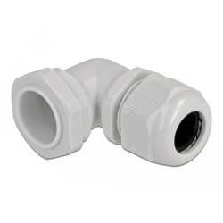 DeLOCK Presse-étoupe PG21 angulé 90° gris