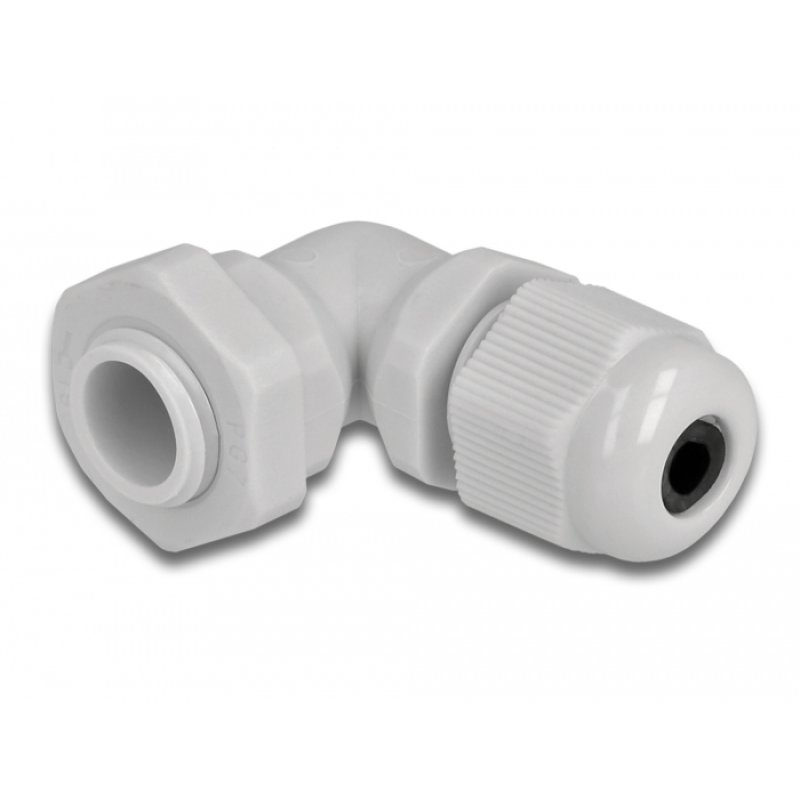 Delock Kabelverschraubung 90° gewinkelt PG7 grau