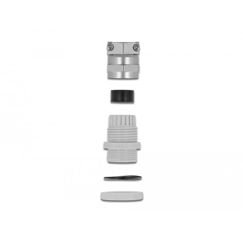 DeLOCK Presse-étoupe PG13,5 avec décharge de traction et protection de torsion, gris