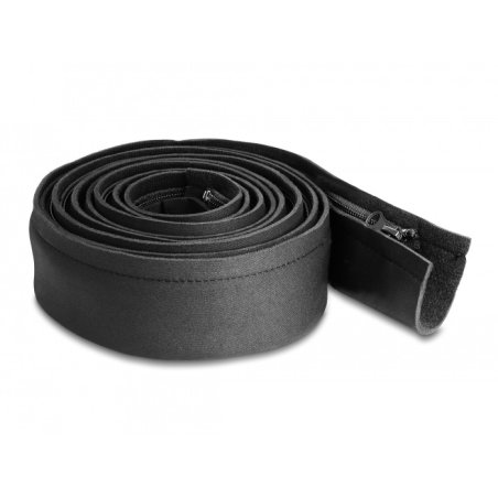 DeLOCK Cable sleeve neoprene flexible with zip 3 m x 100 mm black