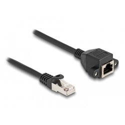 DeLOCK Rallonge RJ50 mâle à S/FTP femelle, 0,25 m, noir