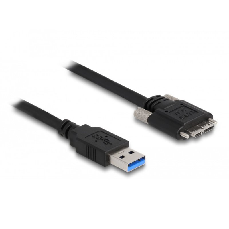 DeLOCK Cable USB 3.0 Type-A male to Type Micro-B male with screws 0.5 m