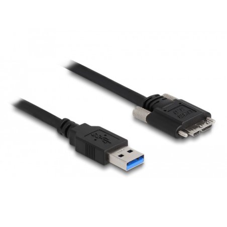 Delock USB 5 Gbps Kabel Typ-A Stecker zu Typ Micro-B Stecker mit Schrauben 0,5 m