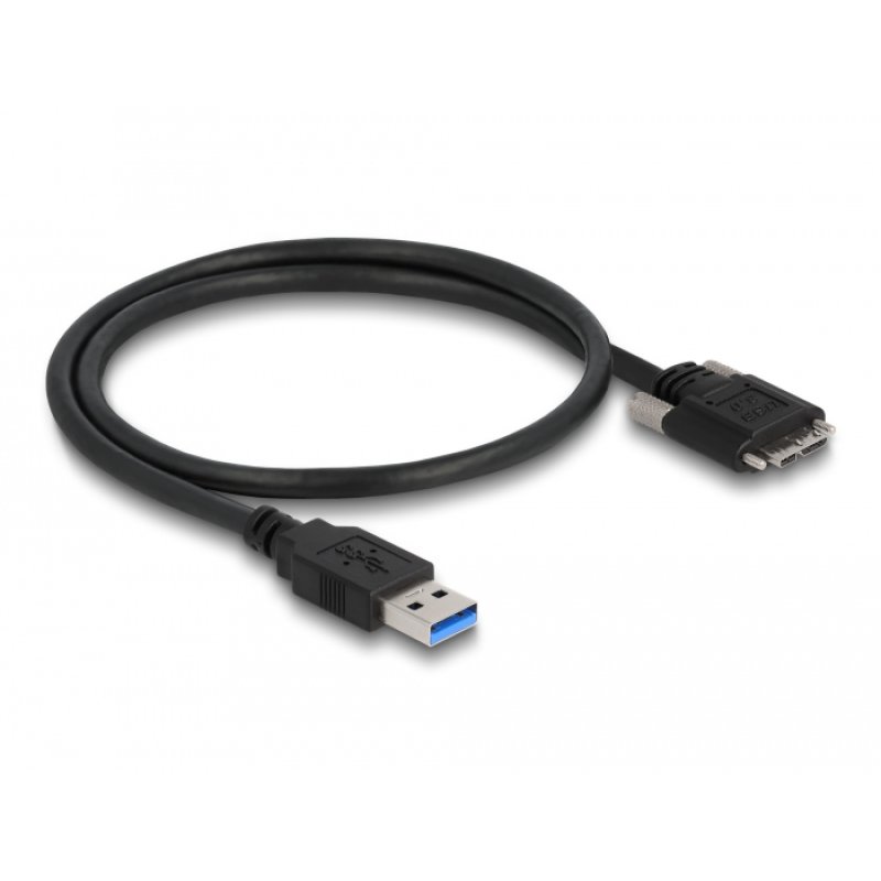 Delock USB 5 Gbps Kabel Typ-A Stecker zu Typ Micro-B Stecker mit Schrauben 0,5 m