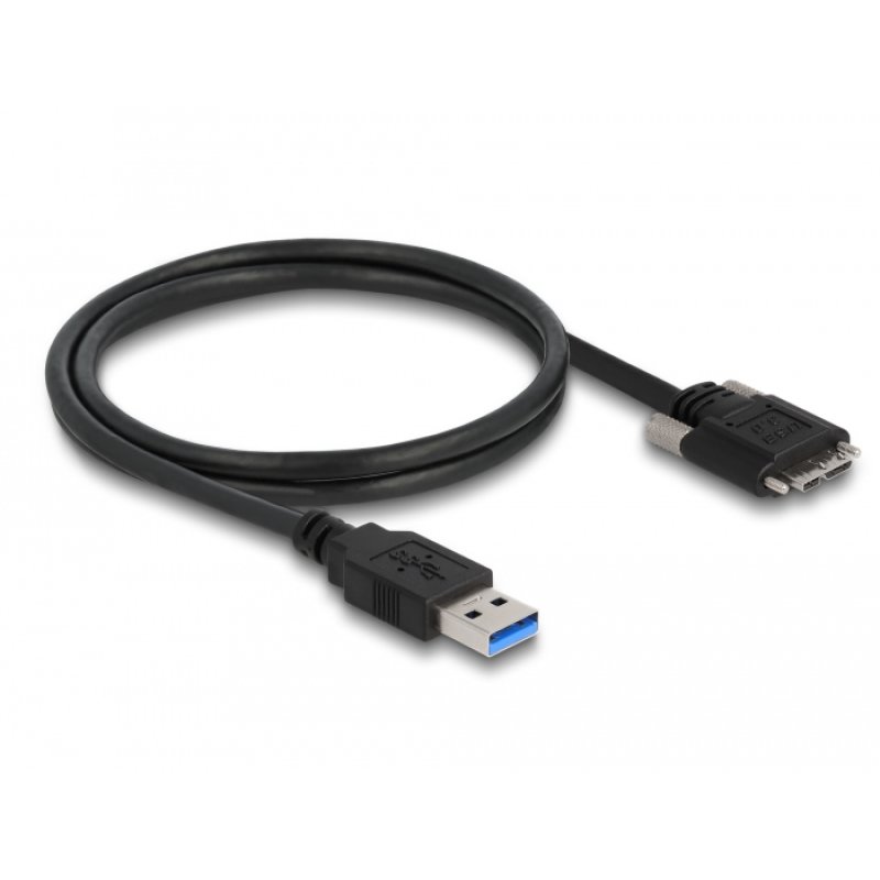 DeLOCK Câble USB 3.0 Type-A mâle vers Type Micro-B mâle avec vis 1 m