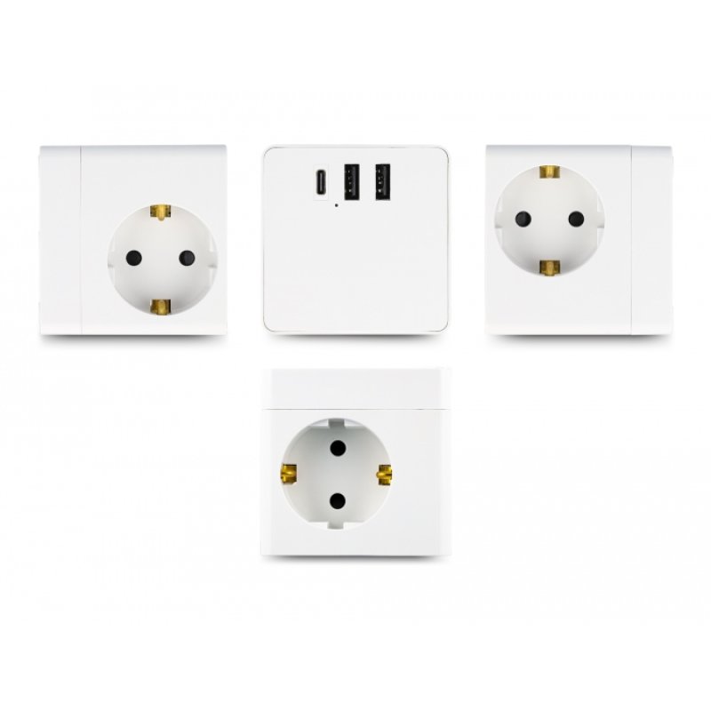 DeLOCK 11497 socket-outlet CEE 7/3 USB White