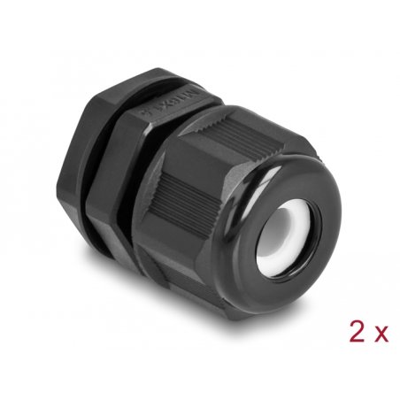 DeLOCK EX Cable Gland M16 black 2 pieces