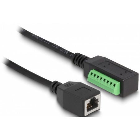 DeLOCK RJ45 Cable Cat.5e jack to Terminal Block Adapter 21.5 cm