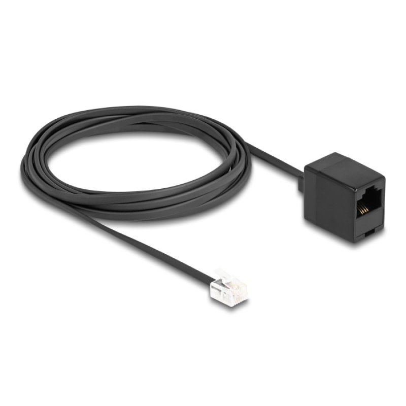 DeLOCK Telephone Cable RJ11 plug to RJ45 jack black 3 m