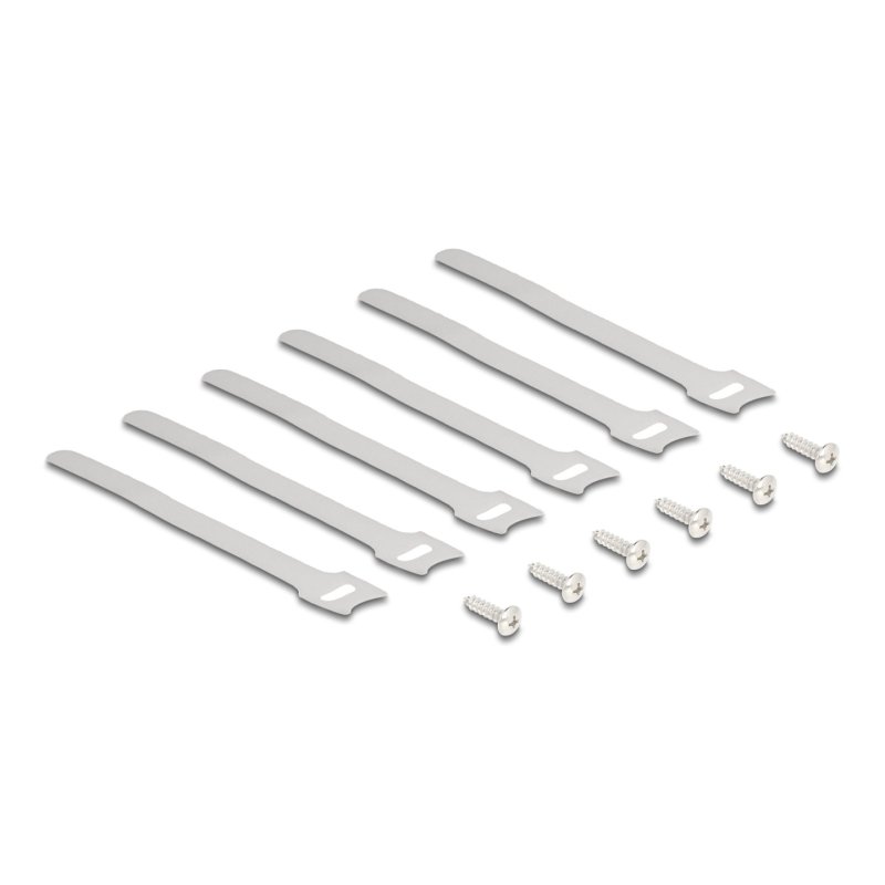 DeLOCK Goulotte de câble pour montage sous la table, noir, set 2 unités