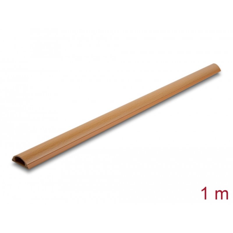 DeLOCK Conduite de câble autoadhésive 30 x 11 mm - longueur 1 m, apparence bois