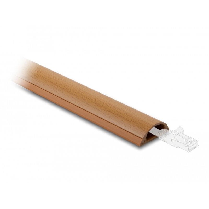 DeLOCK Cable Duct self-adhesive 30 x 11 mm - length 1 m wood look
