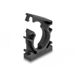 Delock Kabelschlauchhalter mit Verschlussclip 21,2 mm 4 Stück schwarz