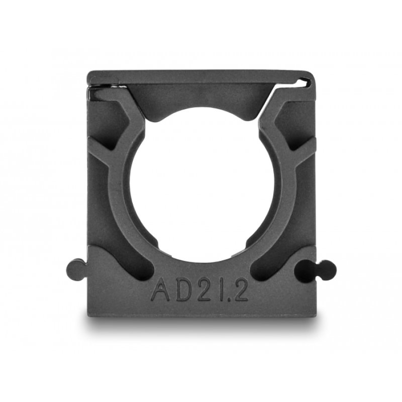 DeLOCK Cable sleeve holder with locking clip 21.2 mm 4 pieces black