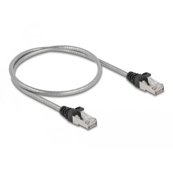 DeLOCK Câble RJ45 Cat.6A U/FTP avec enveloppe métallique, 0,5 m