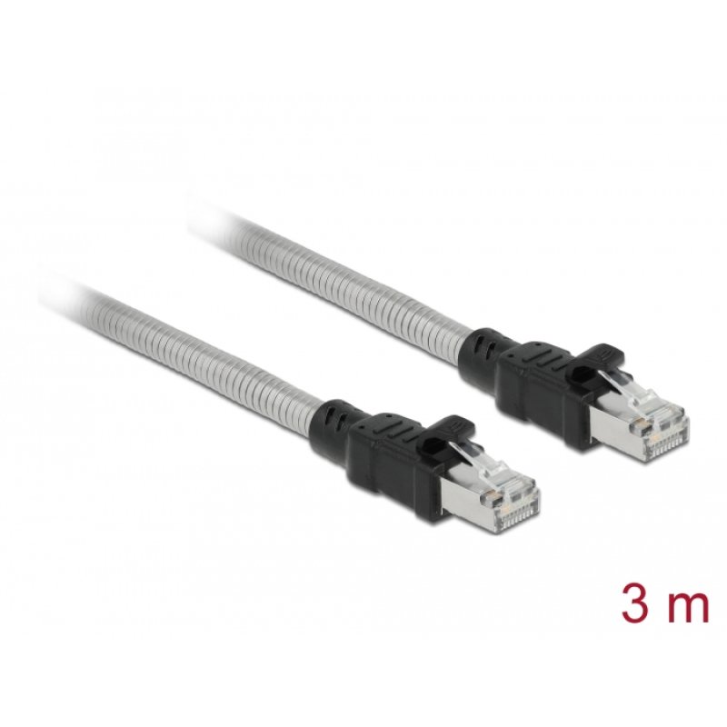 Delock RJ45 Kabel Cat.6A U/FTP mit Metallmantel 3 m