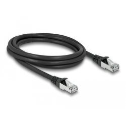 DeLOCK Câble de réseau RJ45 Cat.6A S/FTP PUR, extérieur, 2 m, noir