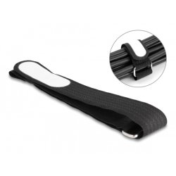 Delock Klettkabelbinder mit Schlaufe und Beschriftungsfeld L 457 x B 25 mm schwarz 5 Stück