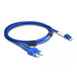 DeLOCK Câble de fibre optique avec blindage métallique LC Duplex à SC Duplex mode simple OS2, 3 m