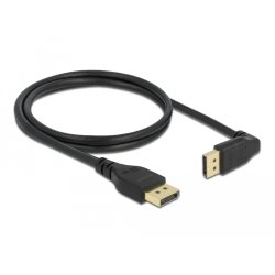 DeLOCK Câble DisplayPort mâle droit à mâle angulé de 90° vers le haut 8K 60 Hz 1 m sans verrou