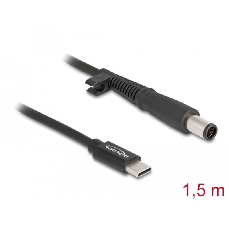 DeLOCK Câble de chargement de laptop USB Type-C mâle à HP 7,4 x 5,0 mm mâle
