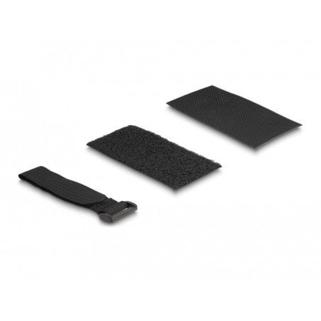 DeLOCK Patin de scratch autoadhésif avec attache scratch, set de 10 unités, noir