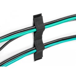 Delock Klett-Kabelhalter selbstklebend L 110 mm x B 20 mm Set 10 Stück schwarz