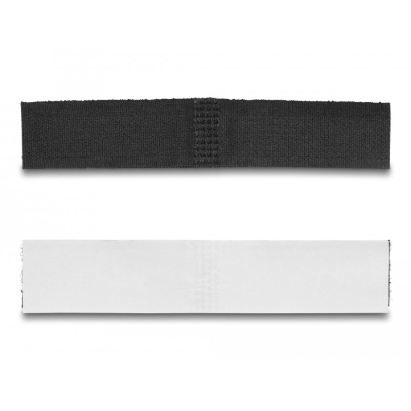 Delock Klett-Kabelhalter selbstklebend L 110 mm x B 20 mm Set 10 Stück schwarz
