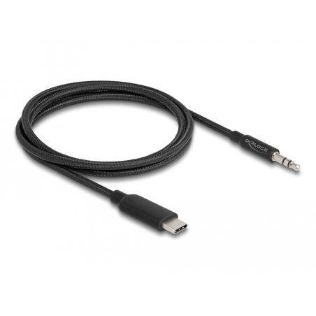 DeLOCK Audio Stereo Cable USB Type-C male to Stereo plug 3.5 mm 3 pin 1 m black