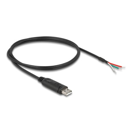 DeLOCK Câble adaptateur USB 2.0 Type-A à Serial RS-485 avec 3 fils dénudés, 1 m