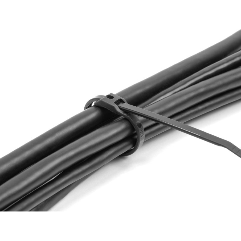 DeLOCK Cable tie with flat head L 205 x W 2.5 mm 100 pieces black